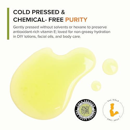 Miniatura 5 de Aceite de semilla de uva prensado en frío de Salute Sante Aceite de semilla de uva saludable sin OMG y Kosher para aderezos de ensalada adobos y