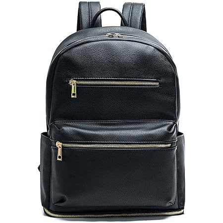 Diaper Bag Backpack Mominside, Leather Backpack for Women, Baby Bag Mommy Bag Fits 13 Inches Laptop, Baby Registry Search, Insulated Pockets and Bottom Compartment