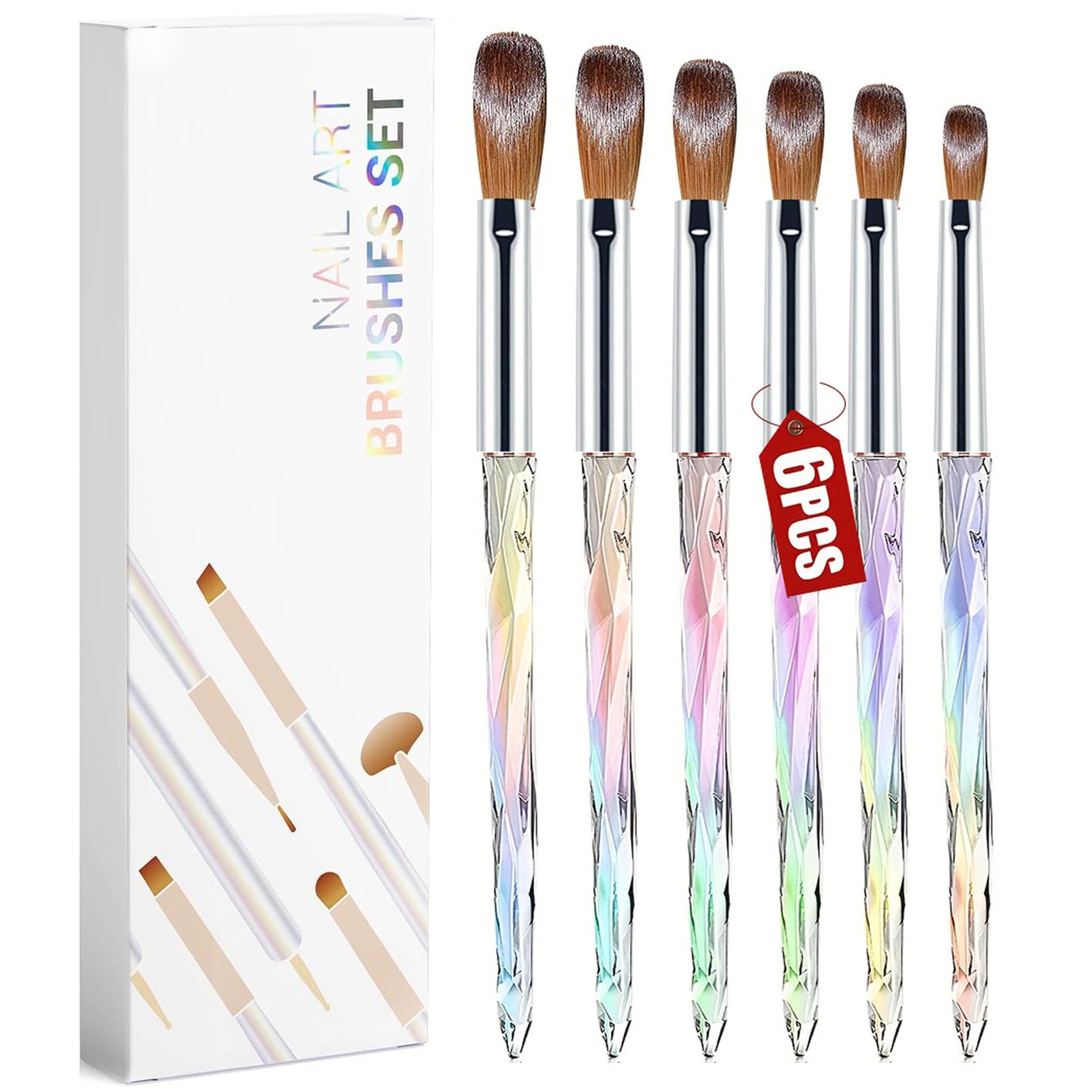 DMQ Acrylic Nail Brush Set, Nail Brush for Acrylic Apply Acrylic Powder Nail Art Extension
