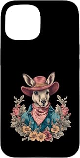 Country Cowboy Australian Kangaroo Rodeo Western Australia Case for iPhone 15