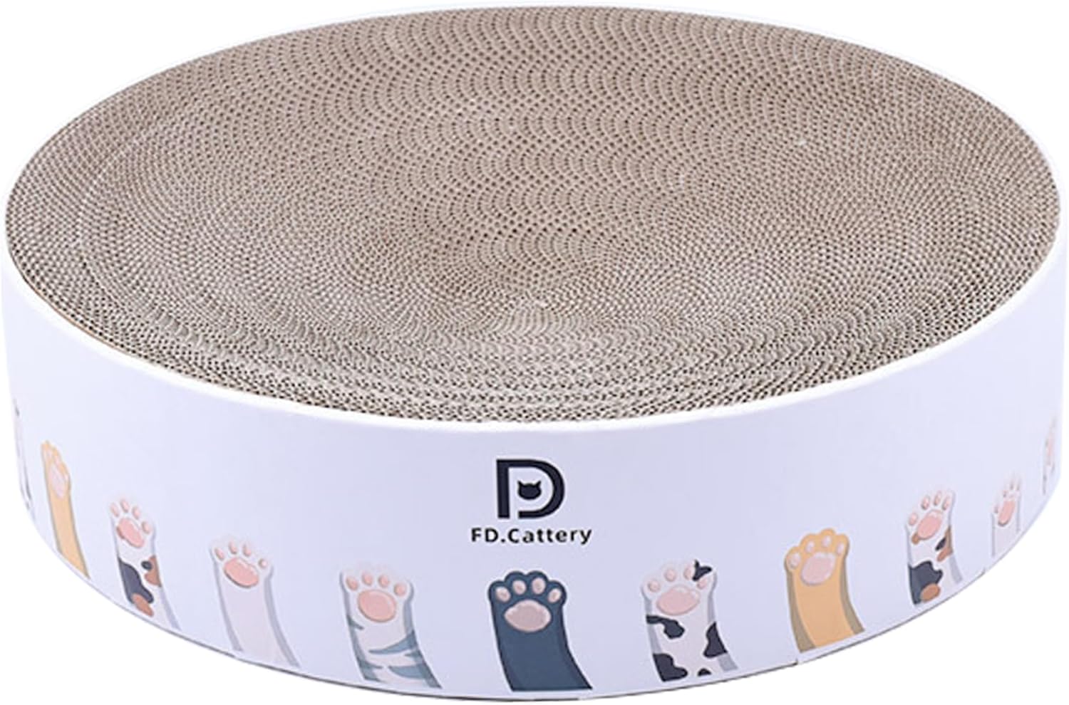 Cat Scratch Bed 2 in 1 Cardboard Cat Scratching Board, 14x3 Bowl Round Scratcher Dampproof Sturdy Scratch Resistant Easy Assembly Scratchers for Indoor Cats