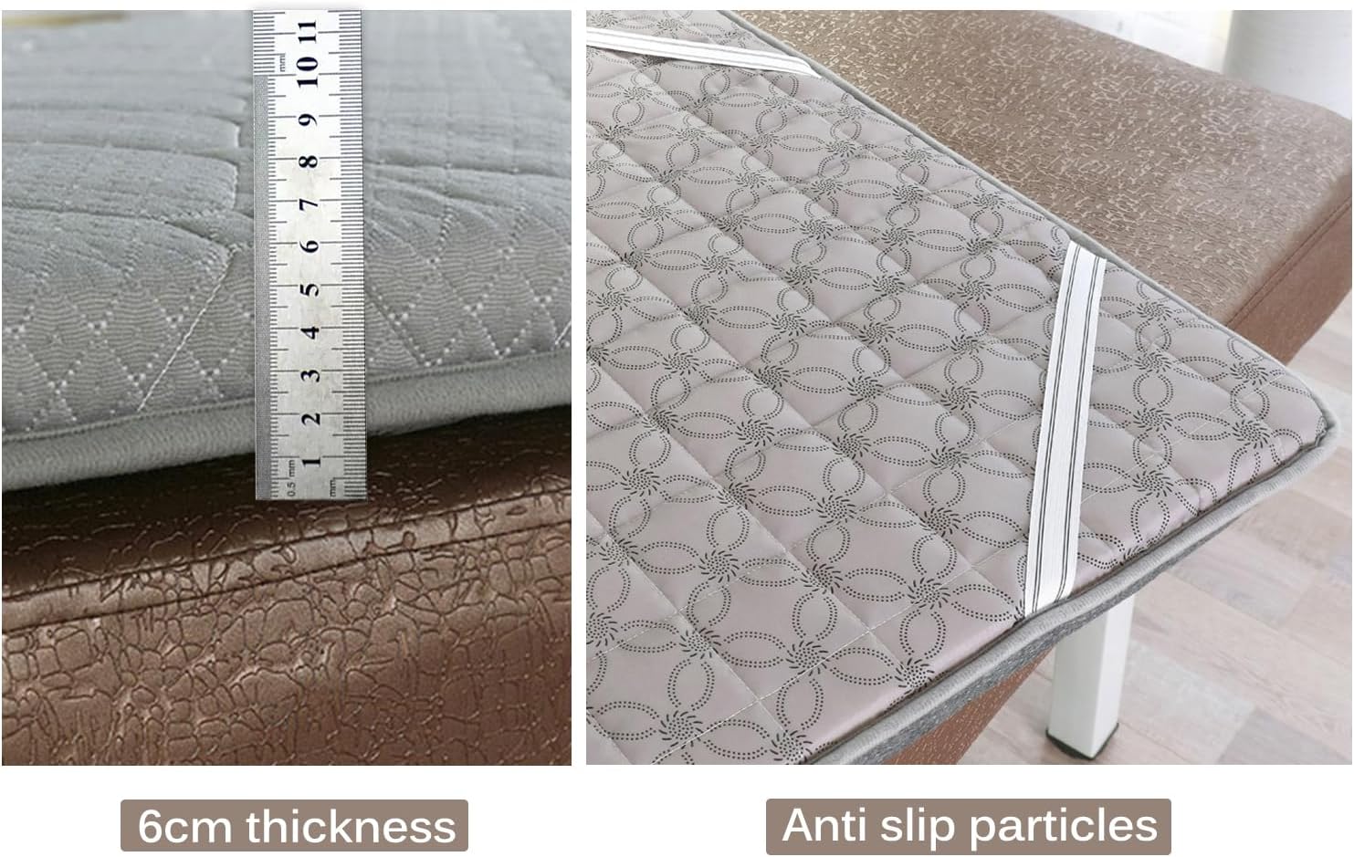 White(r),180 * 60cm, Massage Bed Mattress Topper Thicken 6Cm Soft Spa Beauty Salon Bed Mattress Pad with Elastic Strap Anti Slip Lash Bed Mattress Topper Square Round Trapezoidal Head