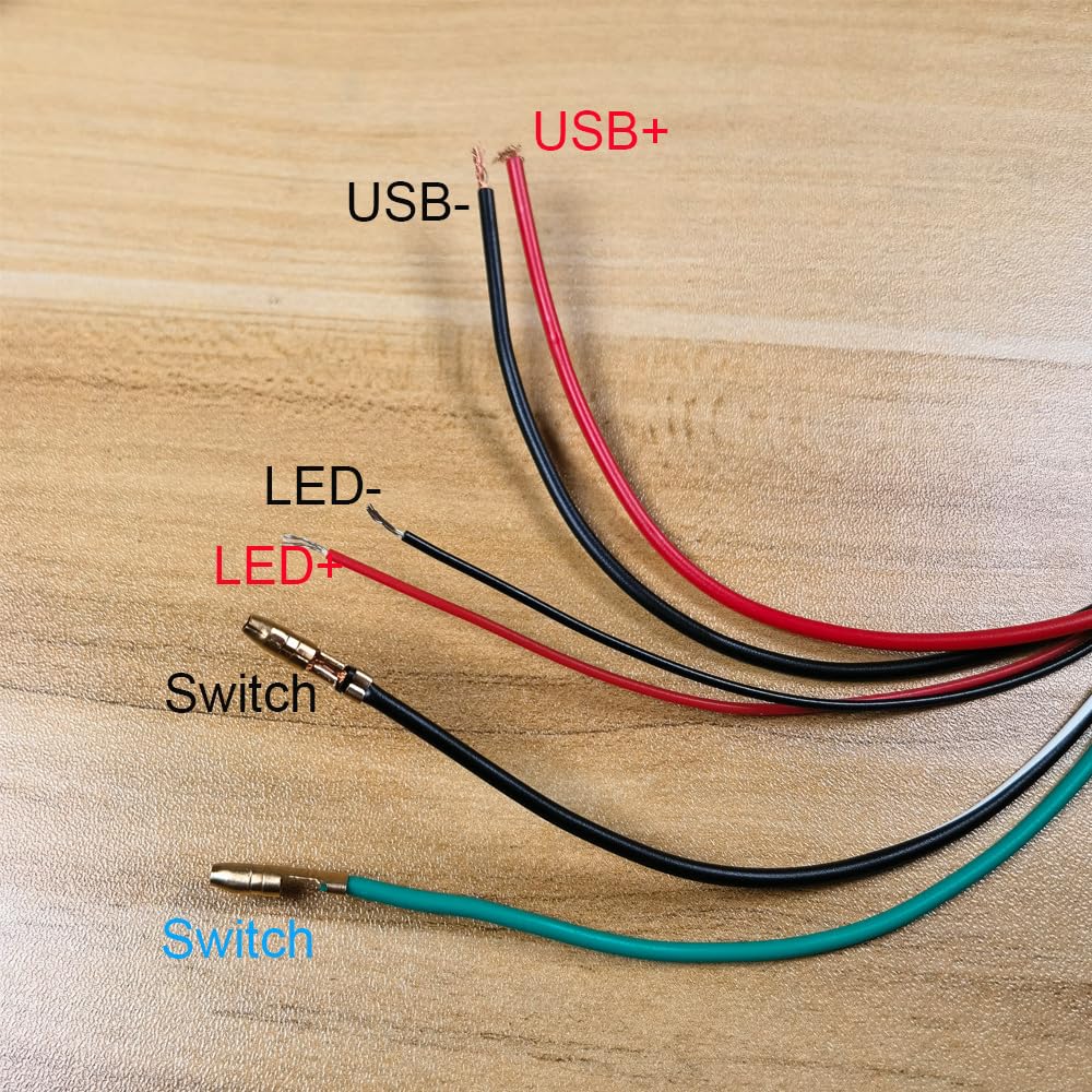 Gebildet 22mm 12V 5A LED interruttore a pulsante on off con caricatore USB 12V 2A per moto