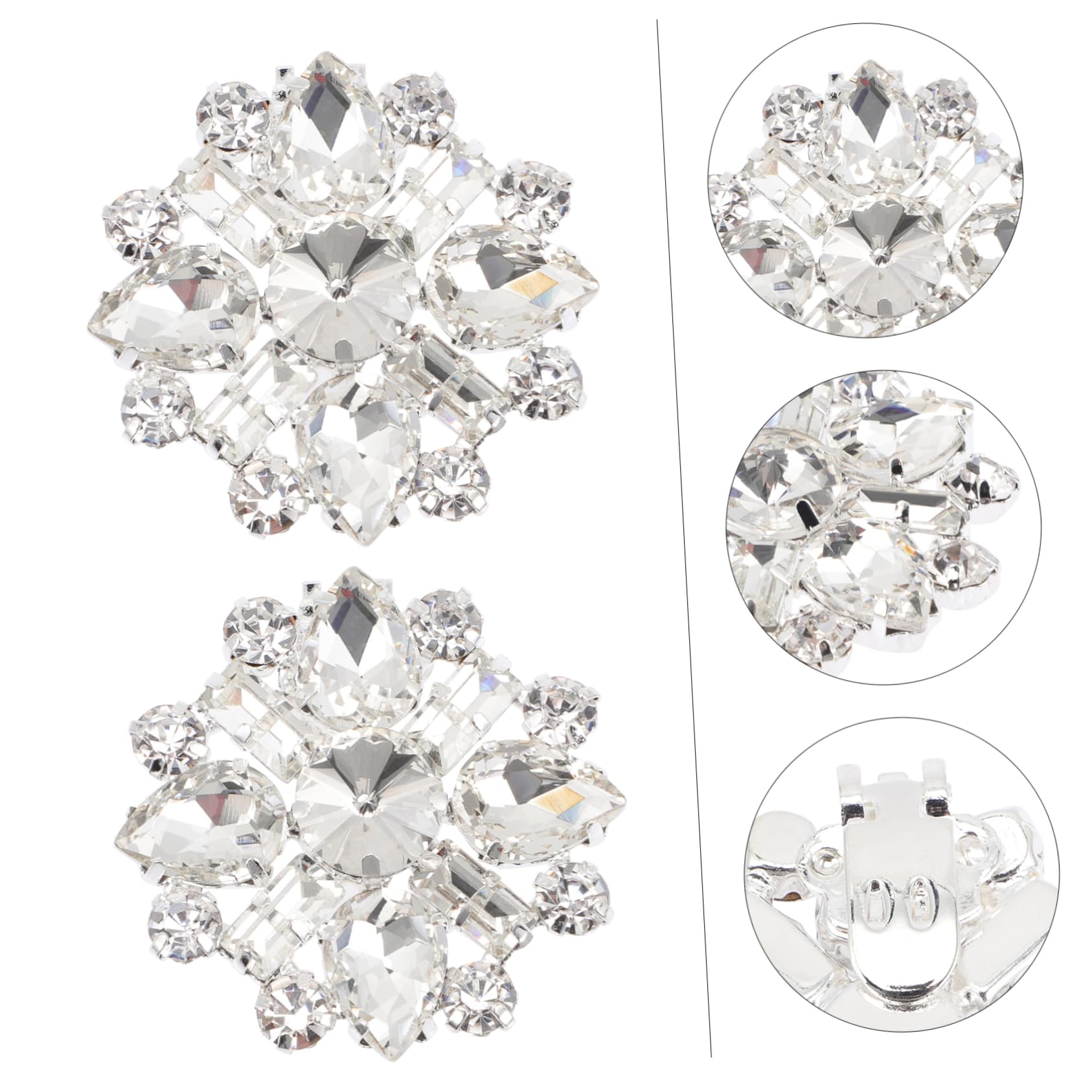 VALICLUD 5paia Fibbia Decorative Strass Per Scarpe Da Sposa Clip Elegante Per Decorazioni Di Matrimonio Facile Da Installare Design Unico e Accessorio Versatile Per Cerimonie e Occasioni
