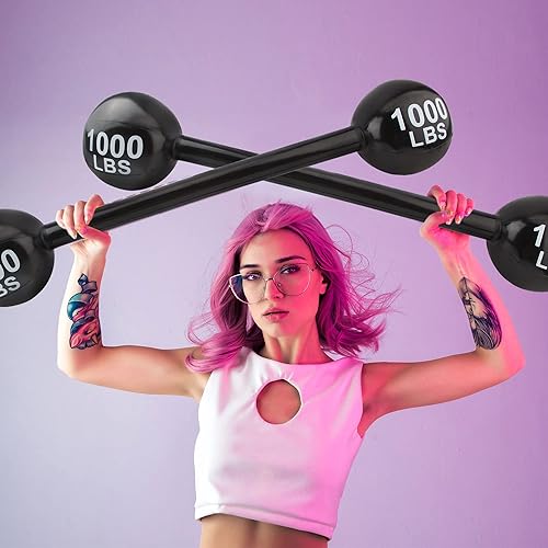 Miniatura 6 de Haconba 8 mancuernas inflables gigantes de 47 pulgadas, accesorios para Halloween, cosplay, carnaval, piscina, fiesta, decoración, circo, fotomatón,