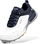 FitVille Chaussures de golf large sans araignée pour homme, Chaussures professionnelles imperméable pour homme V7