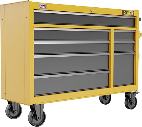 Miniatura 11 de DEWALT Cofre de herramientas rodante con 8 cajones, 52 pulgadas, capacidad de cajón de 100 libras, compatible con el sistema de almacenamiento