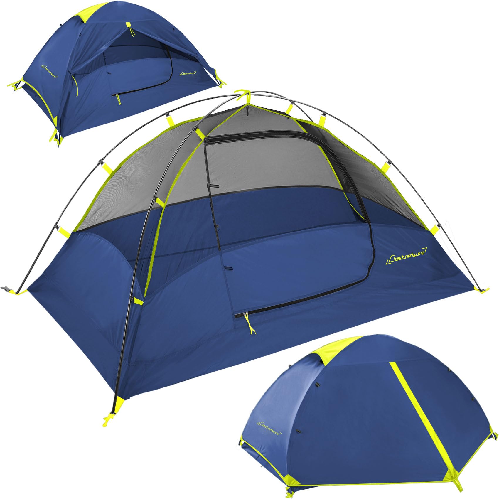 Clostnature Camping Zelt für 1/2/3/4 Personen - Wasserdichtes Campingzelt, Leicht mit Kleinem Packmaß, Winddicht, 3-4 Jahreszeiten Bikepacking Zelt, Geeignet für Trekking, Outdoor, Wandern, Kuppelzelt
