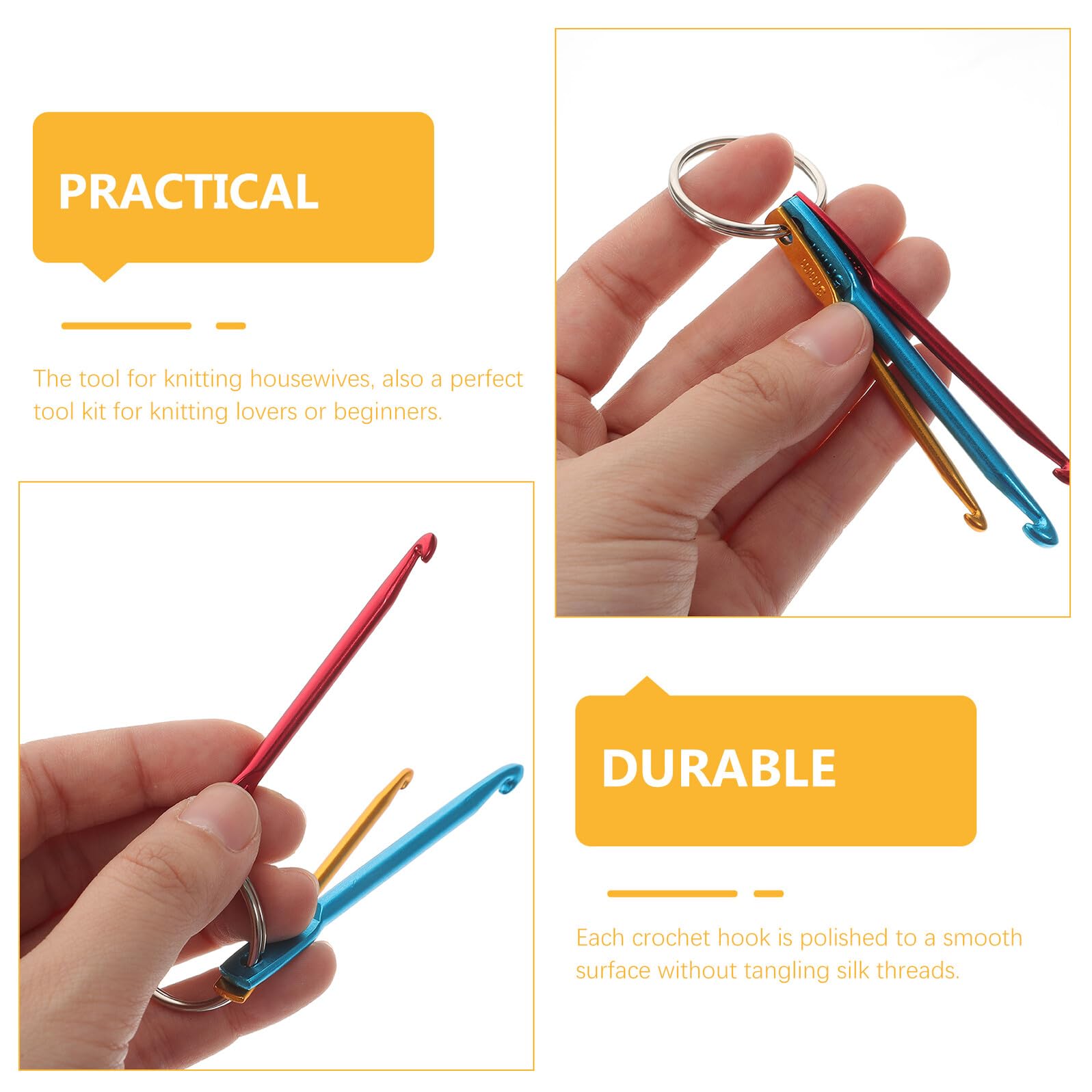 DOITOOL 20 Pezzi Uncinetti Piccoli per Lavoro Maglia Portatile Strumenti Creativi per Intrecciare Accessori Ergonomici per Coperte Cappelli Sciarpe e Guanti