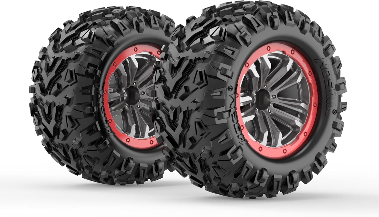 Hosim 12mm Hex RC Wheels & Tires for 1/10 RC Car Trucks Vehicle (Part NO.XLF-13)