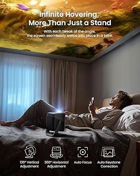 JMGO N1S Ultra 4K Triple Laser Projector with Ceiling Mount