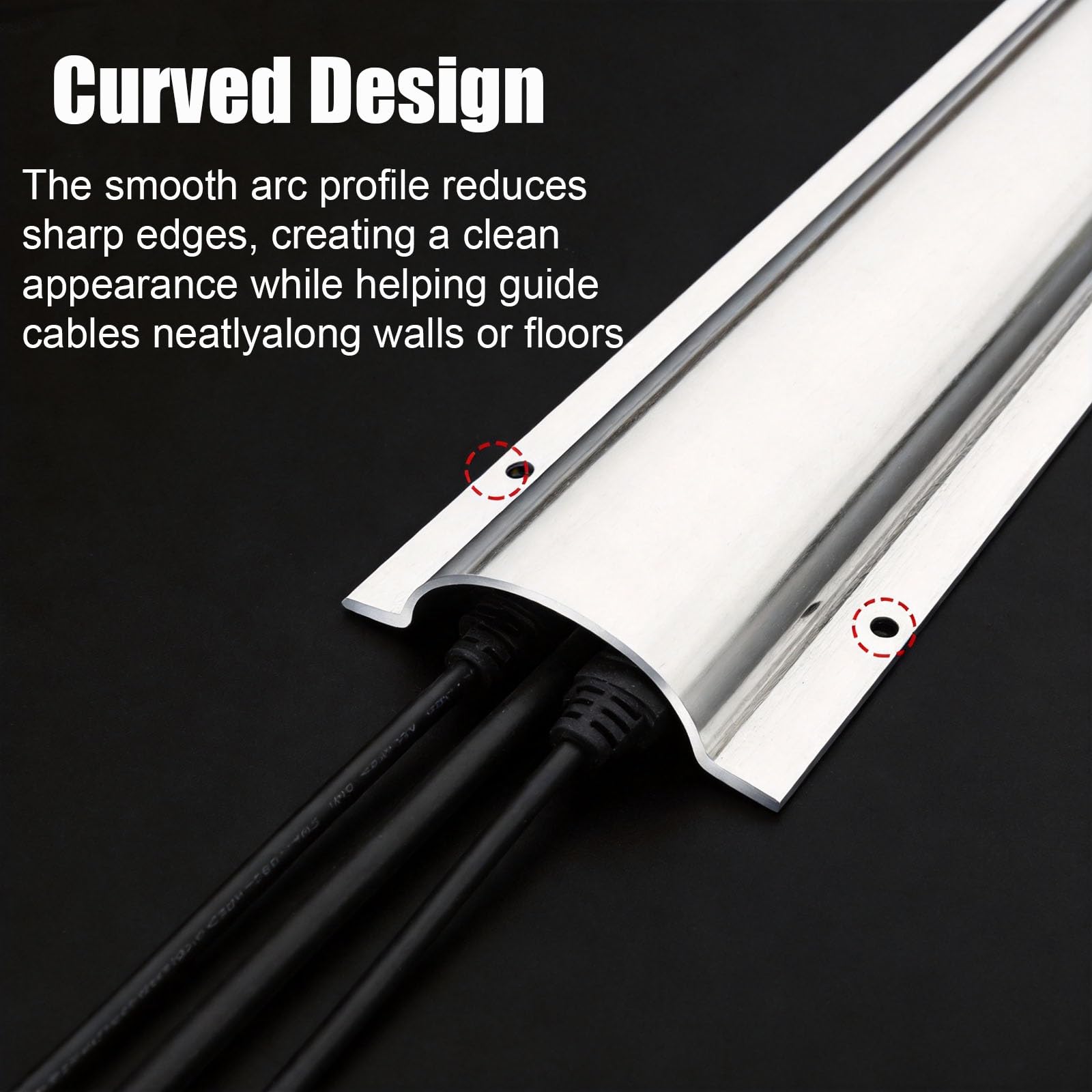 Cache Cable Cache-câbles en Acier Inoxydable De 1 M, Gestion Pouvant Être Peinte, Canal De Protection De Câble pour Plafond/Coin, Installation Perforée(7PCS,W 4CM)