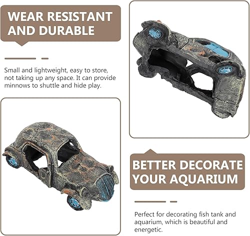 Miniatura 4 de Abaodam Adorno de resina para acuario para automóvil, decoración de naufragios, resina, tanque de peces hundido, suministros de acuario para