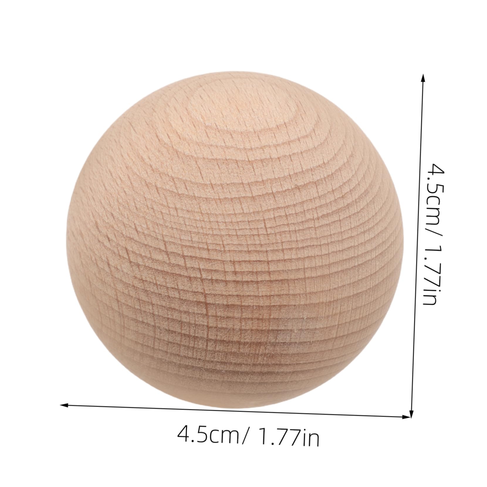 GAROZATION 3-Piece Set Small Wooden Balls for Golf Games Bocce Outdoor Lawn Game Easy Assembly Decorative Mini Spheres