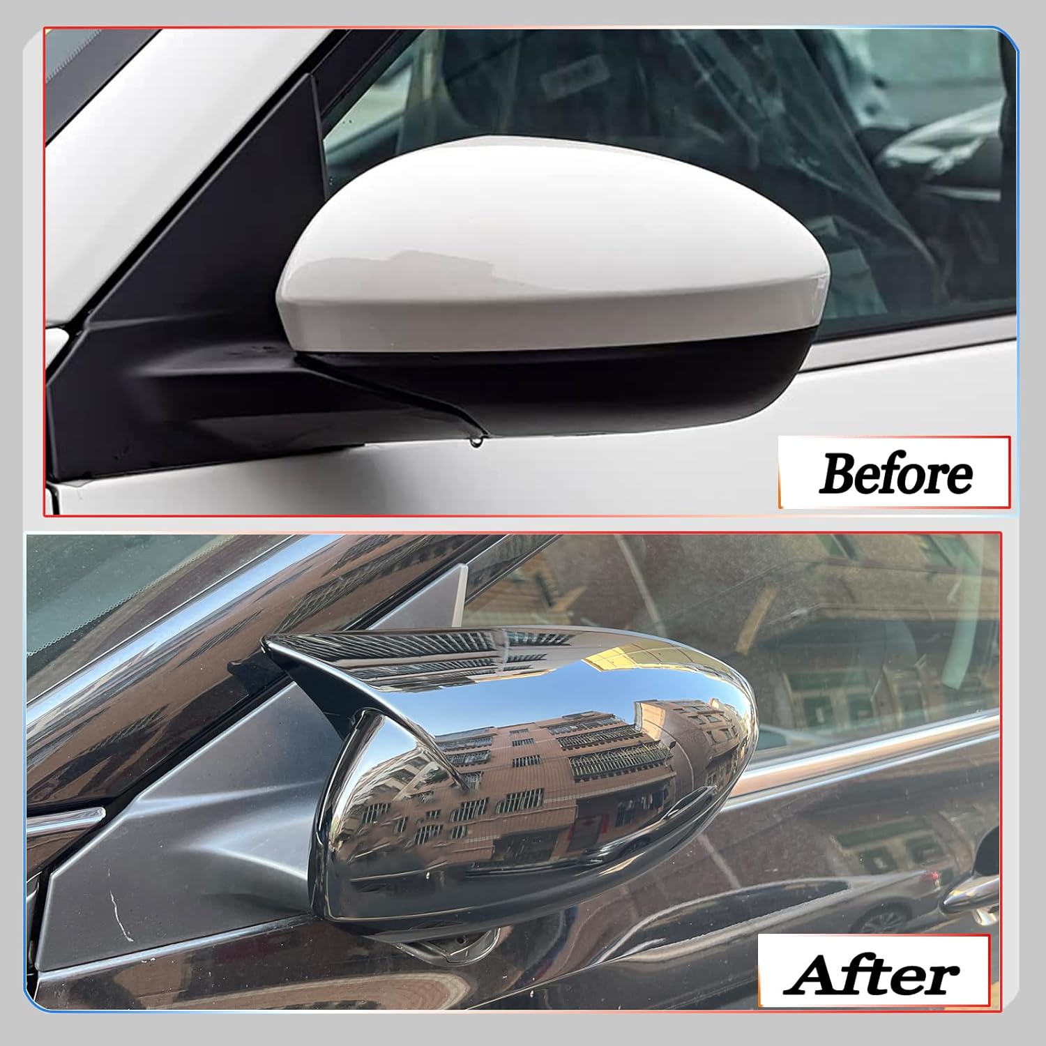 Side Mirror Cover,for Nissan Sentra 2020-2025/Nissan Altima 2019-2025, Bright Black Side Rear Mirror Covers Body Kit Accessories for Cars.