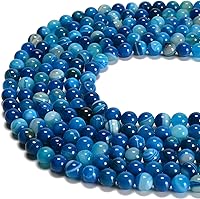 Vista 10 de Cuentas redondas sueltas de ónix negro liso de 6mm (15/64 pulgadas), cuentas naturales de gematone para joyería y manualidades, 1 cadena de 15