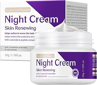 Crema de noche renovadora para la piel, niaci...
