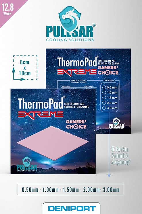 Pullsar Thermopad Extreme/Thermal - Thermal pad / 12.8 W/mk 100X50 (1.50 mm)