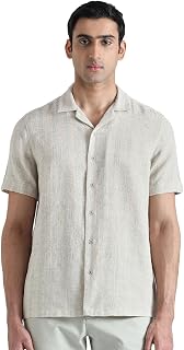 MUFTI Off White Textured Camp Shirt