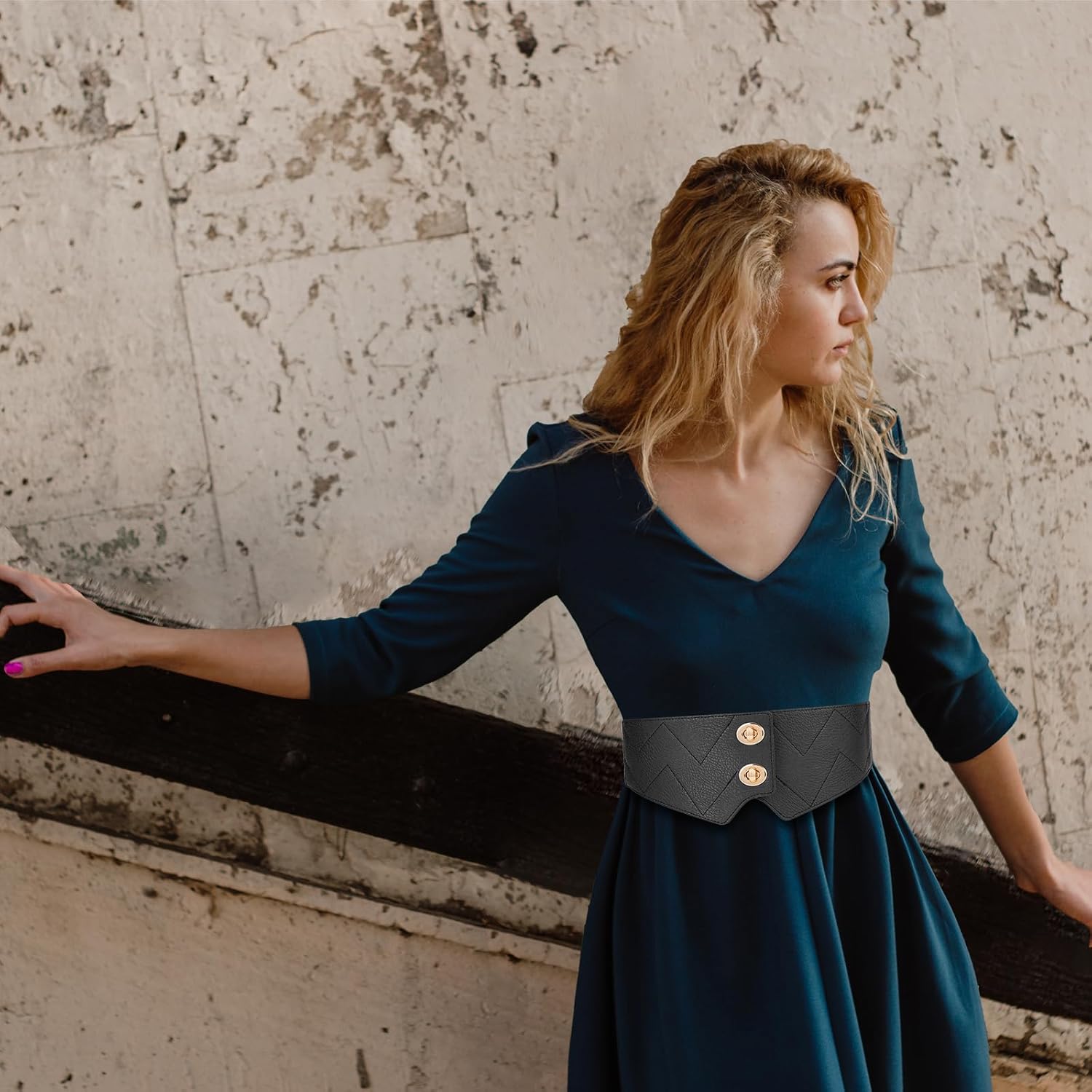 Wide Elastic Belt for Women Dresses Fashion Leather Corset Belt Stretch Cinch Waist Belt for Lady Girls - Image 6