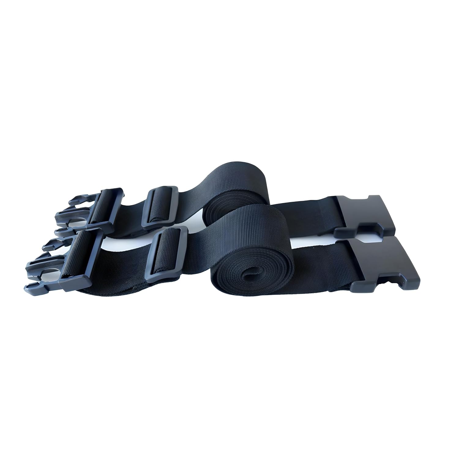 2 Pcs Memory Foam Mattress Topper Adjustable Packing Straps with Buckles for Moving or Storage Black 60 X