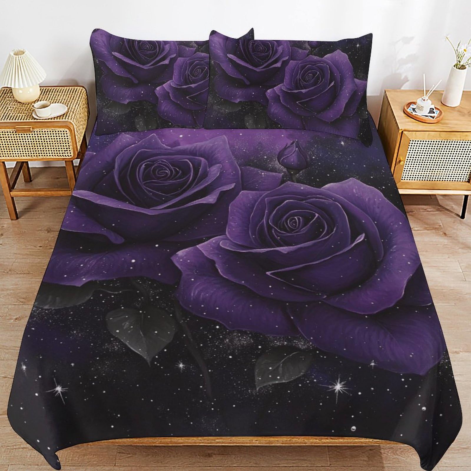 Ropa de cama de 220 x 240 cm VioletteRosen microfibra con funda nórdica de animales