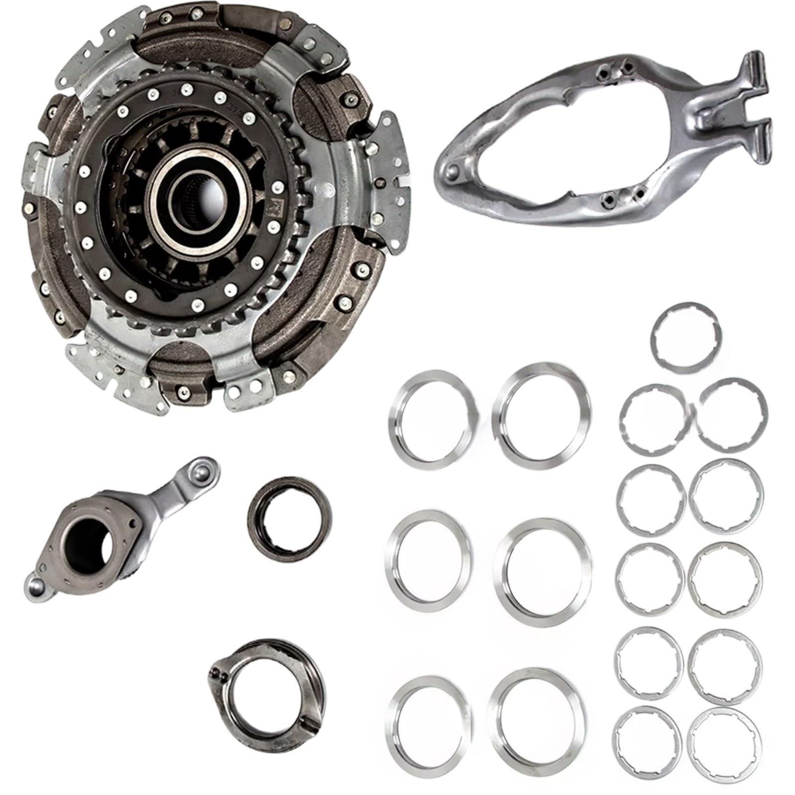Sprzęgło samochodowe 1 zestaw DQ200 7-biegowa skrzynia biegów DSG z podwójnym sprzęgłem pasuje do VW Jetta AUDI A3 1.2T 1.4T 1.8T 0AM 198140L Akcesoria samochodowe