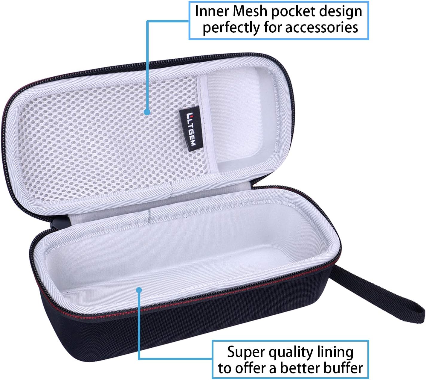 LTGEM Case Compatible with JBL FLIP 5/6/7/Grip Waterproof Portable Bluetooth Speaker, Hard Shell Travel Carrying Storage Bags (Gray Case Only) - Image 4