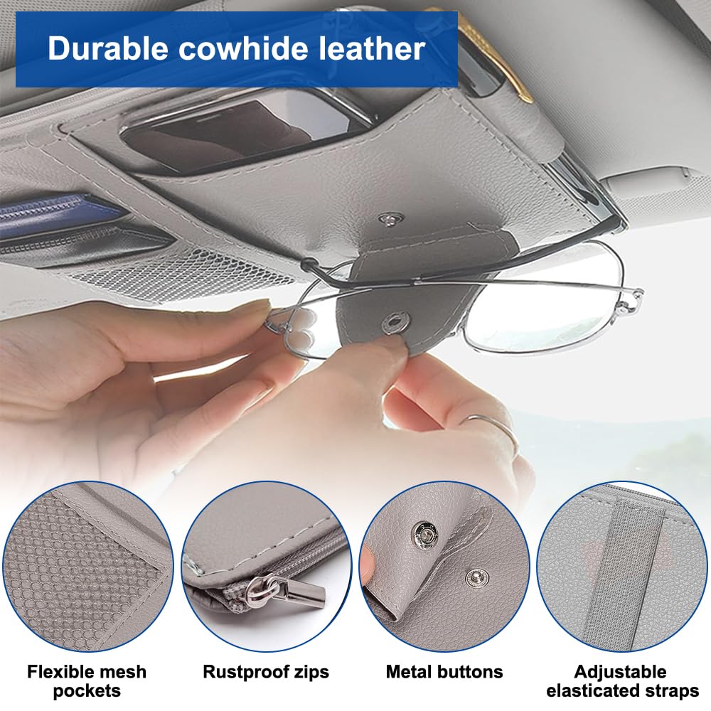 Portaoggetti Per Parasole Auto Organizer Con Tasche Porta Smartphone E Oggetti 8345630