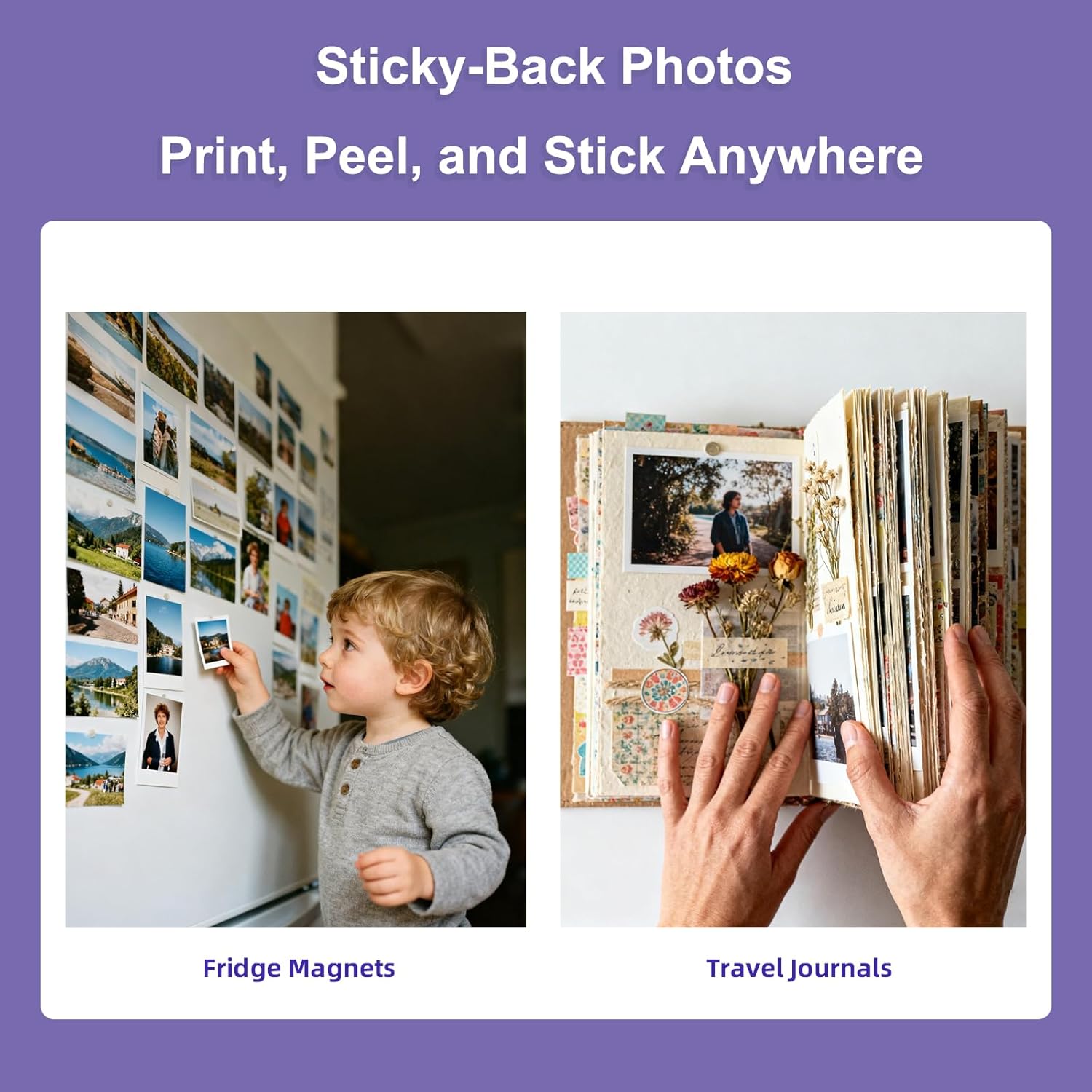 Mini Portable Instant Photo Printer - Bluetooth 5.0, Works with iOS & Android (Printer+with 20 Sheets of 2 x 3 in Zink Photo Paper)