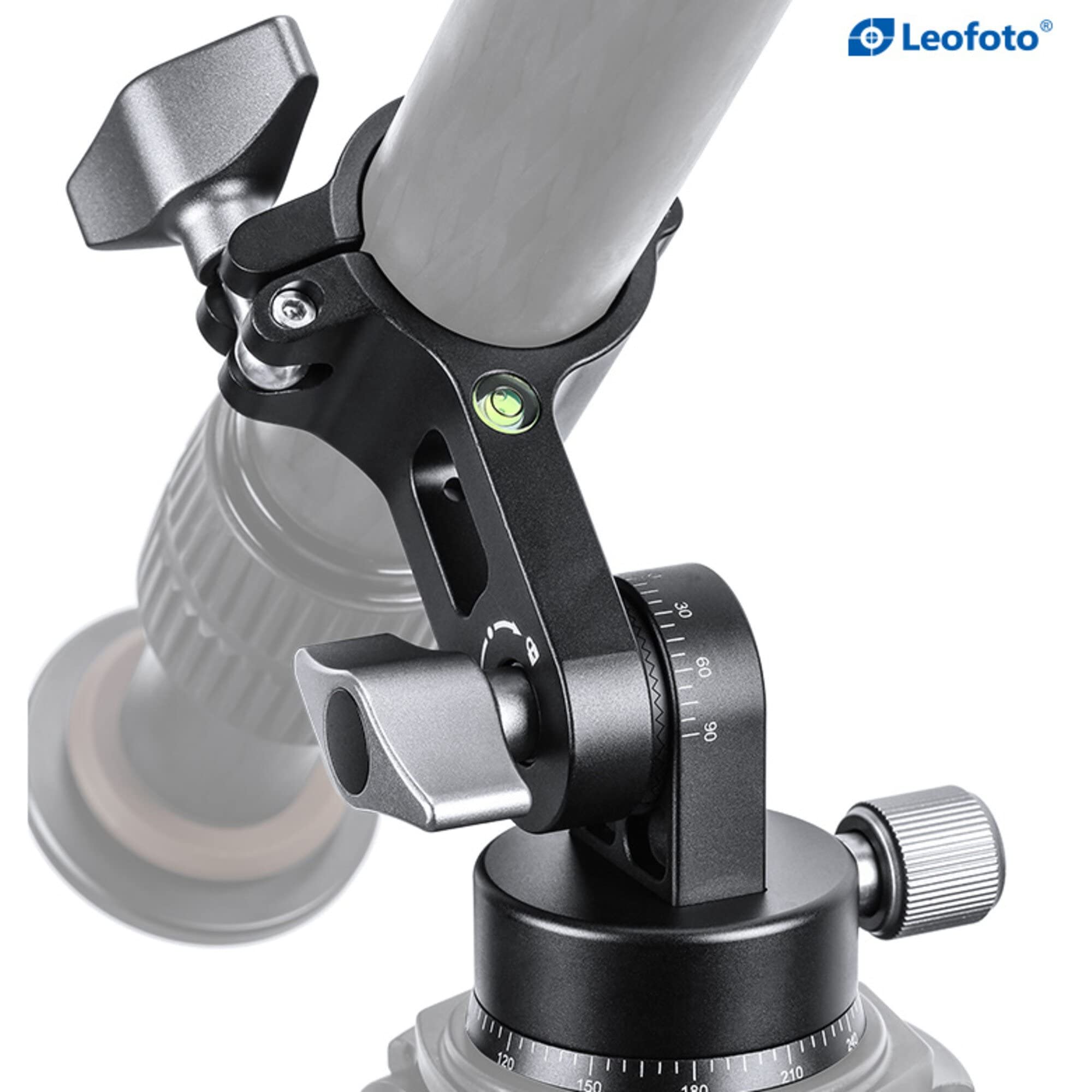 Leofoto HS-28 - Adattatore inclinazione/convertitore con base per treppiede centrale da 28 mm