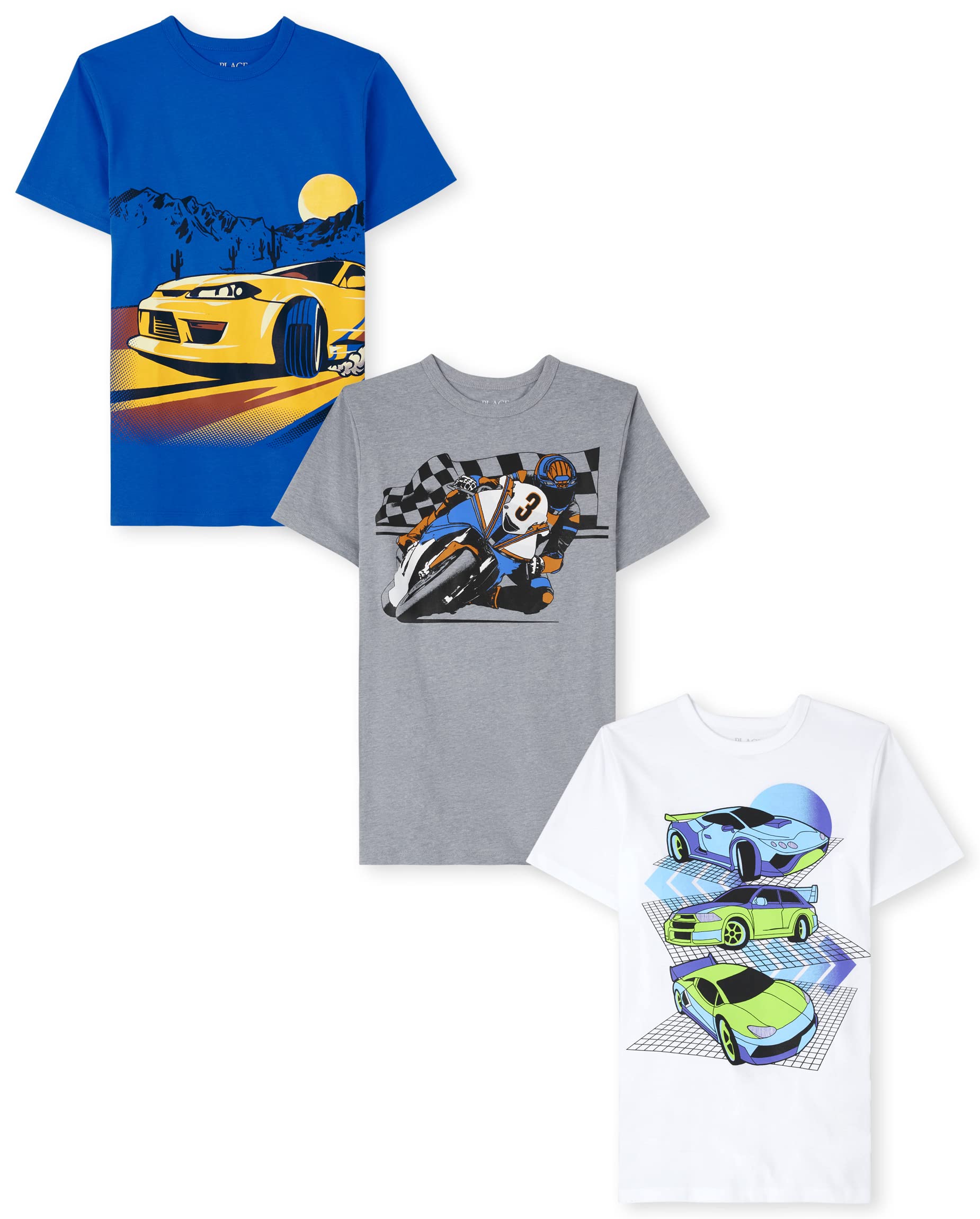 The Children's PlaceBoys' Vehicles Short Sleeve Graphic T-Shirts, Multipacks