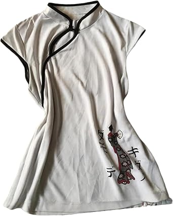 Chinese Vintage 2000s Clothing Anime Cosplay Y2k Top Cute Going Out Tops Emo Grunge Shirts Women