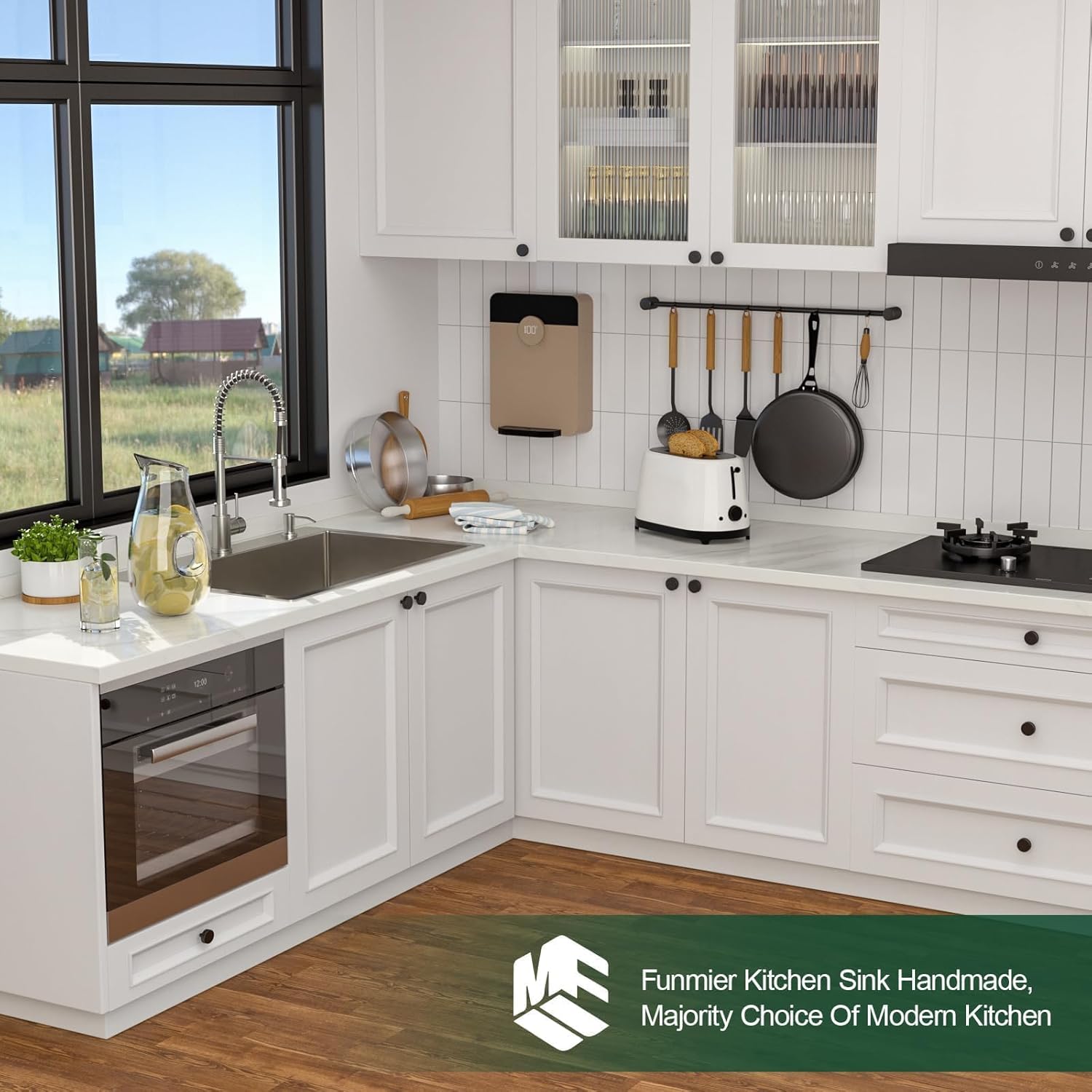 25 Drop In Kitchen Sink - 25 x 22 Inch Stainless Steel Kitchen Sinks Topmount 16 Gauge Single Bowl Above Counter Handmade Bar Sink with Offset Drainer, 25"x22"x9"