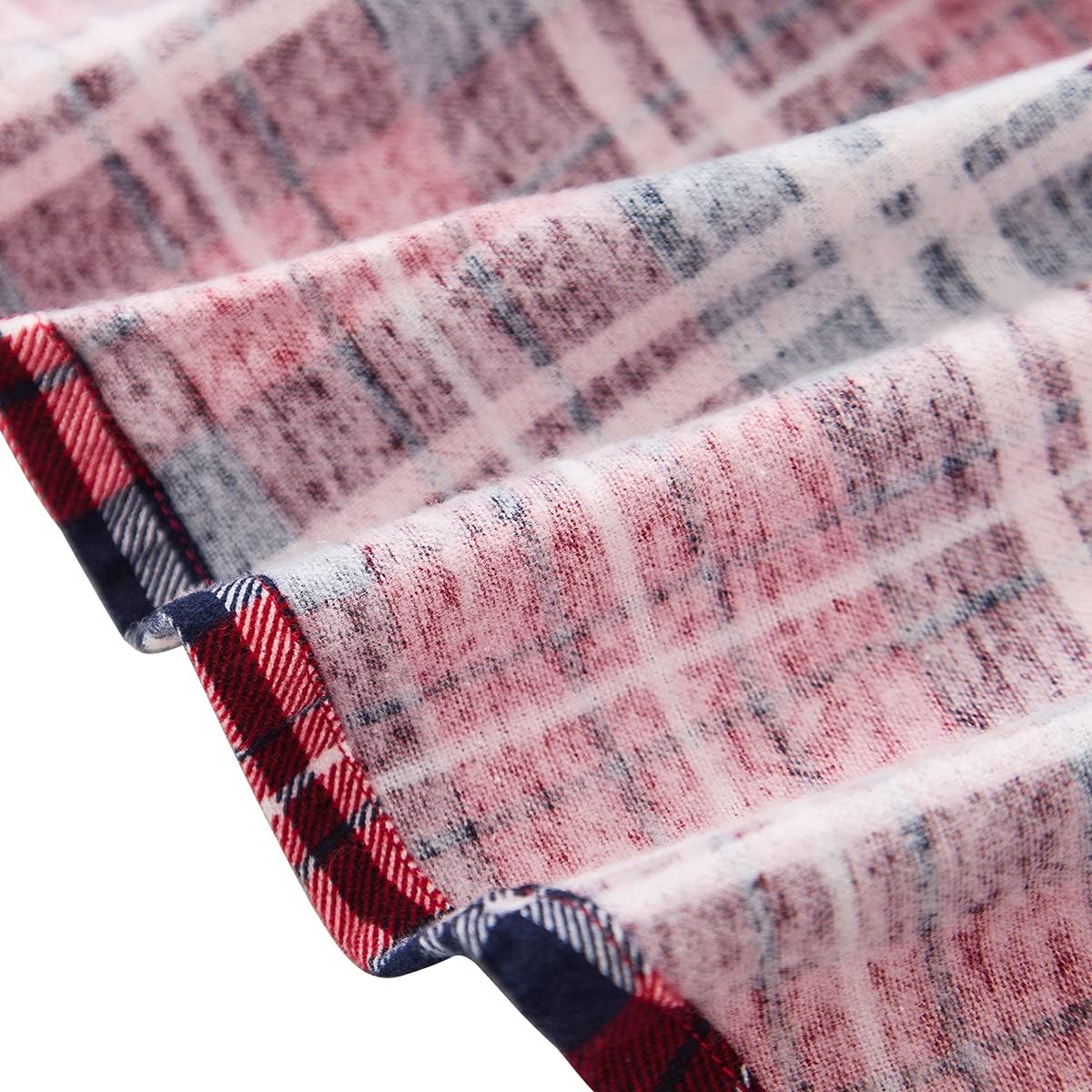 Shymay Women's Flannel Cotton Nightgown Button Down Nightshirt Long Sleeve Sleep Shirt Dress Sleepwear Pajama Top - Image 6