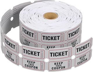 Gadpiparty Raffle Ticket Roll 200 Red Single-use Event Tickets for Fundraising Games Prize Draws for Parties Classroom Activities and Celebrations