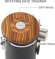 Vista 3 de TEDSWAIT Coffee Canisters - Recipiente hermético de almacenamiento de granos de café para cocina, contenedor de almacenamiento de alimentos de acero