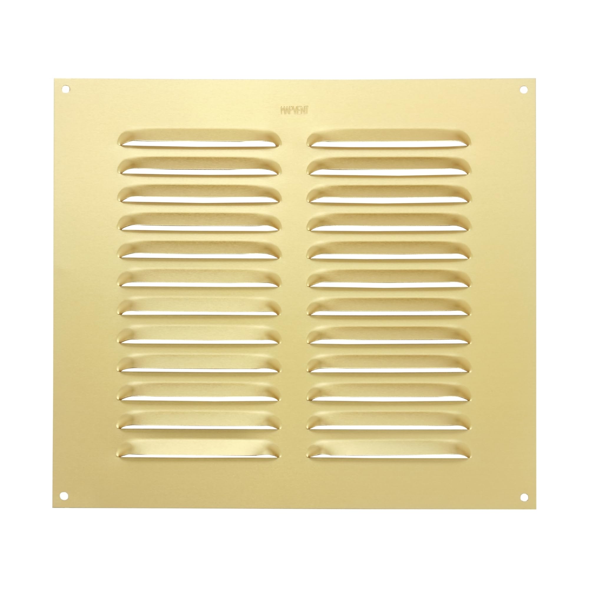 Map Metal Air Vent Cover, Suitable for Venting Gas Appliances Ventilation Internal External Wall, for Openings 9 x 9" (229 x 229mm), Gold