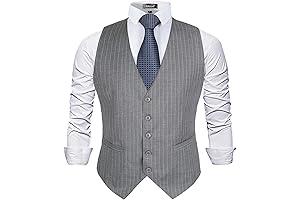 Premium Men's Striped Waistcoat: Enhance Your Formal Style