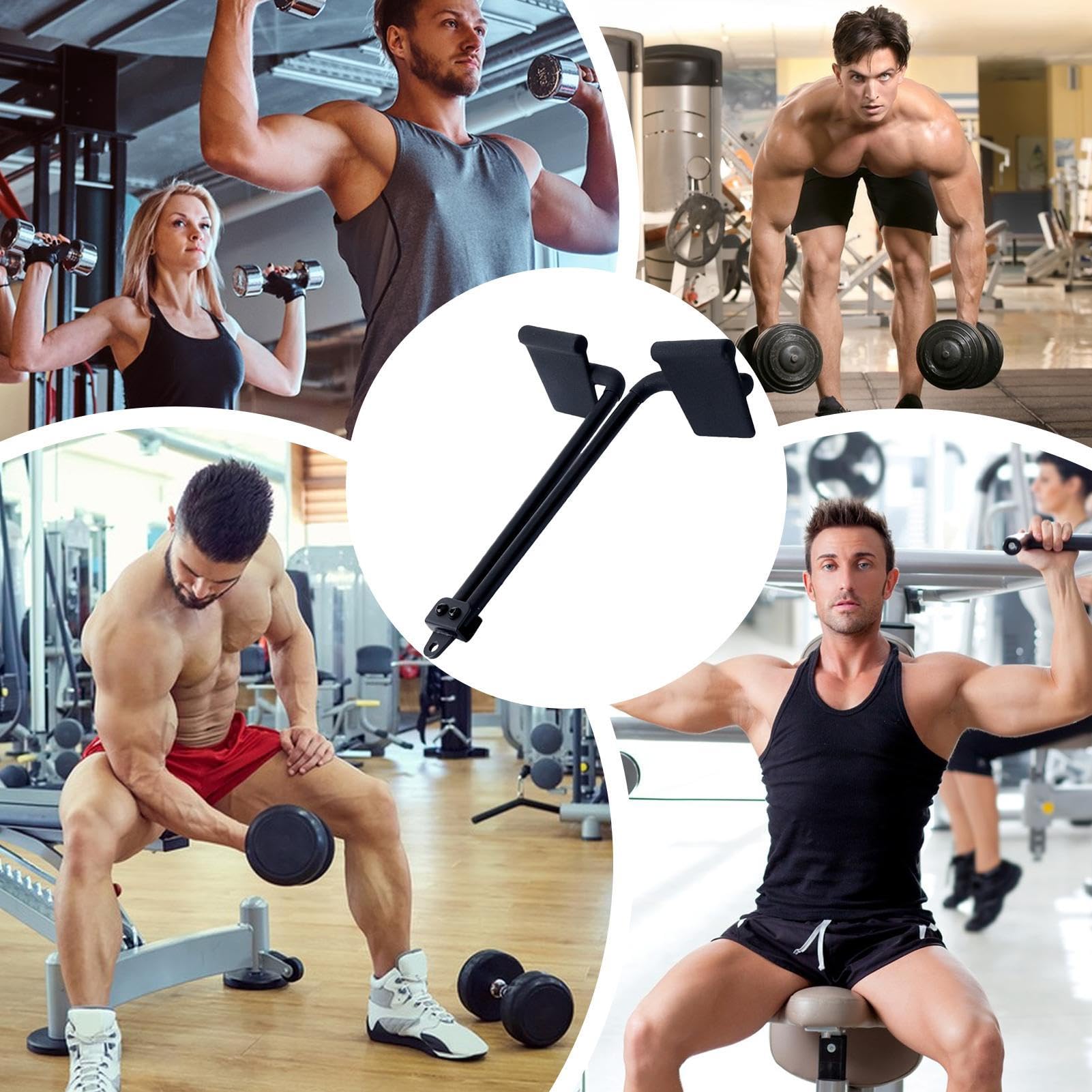 Accesorio de Cuerda para Jalones Mango De Fuerza De Brazos, Bíceps Y | Correas para extensión de tríceps Bíceps Hombros Tríceps Brazos Cuerda Máquina Cable Entrenamiento Fitness Casa Hombr