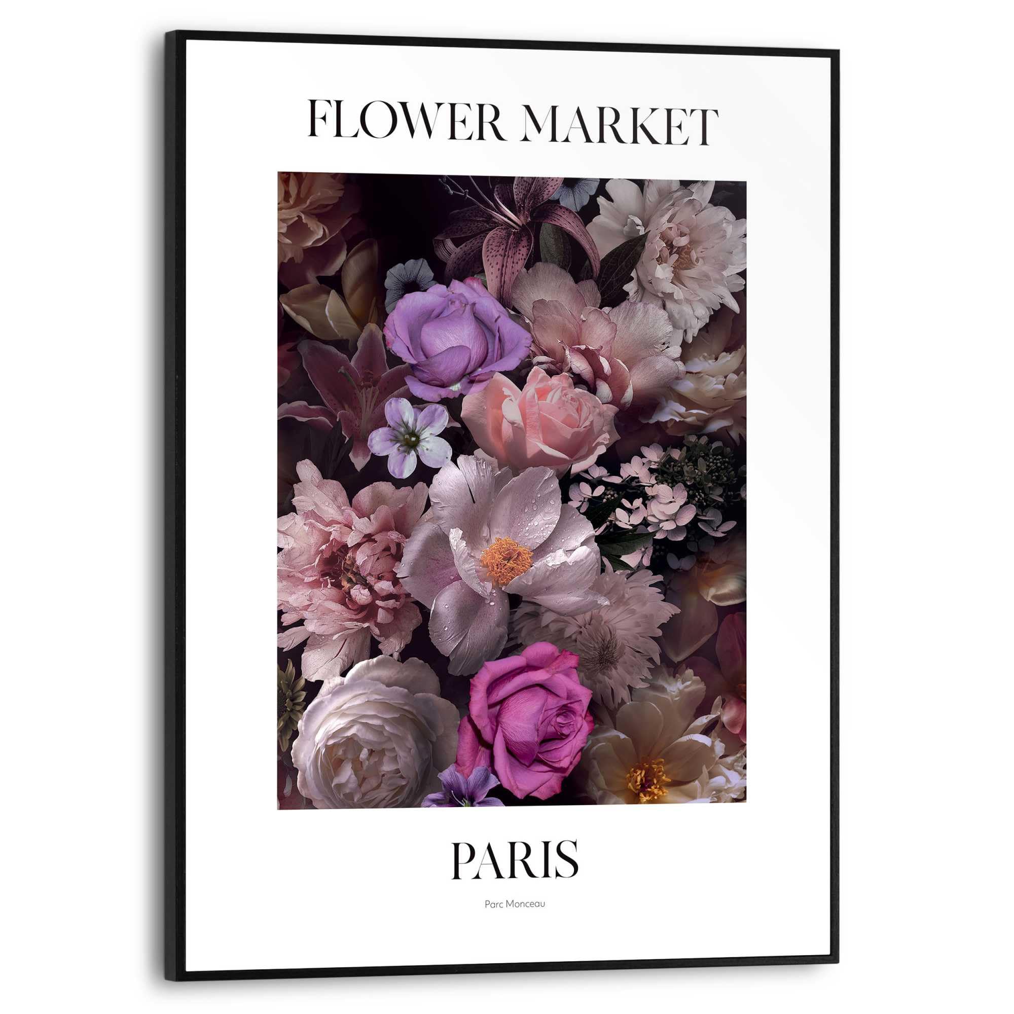 Rose Garden – Gerahmtes Wandbild, 40x30 cm, rosa MDF-Rahmen, nicht wechselbar