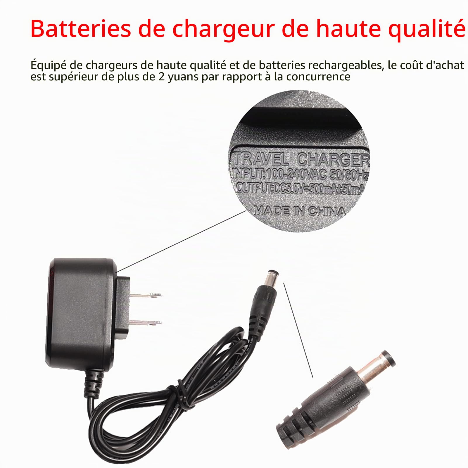 Baguette de signalisation de 54 cm - Bâton de signalisation de sécurité LED étanche rechargeable avec mode clignotant de lumière rouge, lanière de dragonne, finition orange, pour urgence de camping