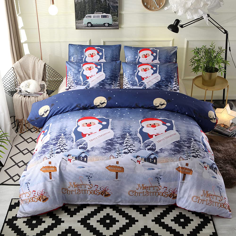 Ketsicart Comforter Duvet Cover Set Merry Christmas Gift Bedding Set B lo ES Cover Bed Sheet 2 Pillowcases