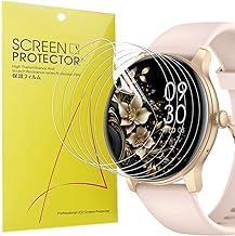 Screen Protector Compatible with AcclaFit Smartwatch Women's 1.38 Inch D2, HD Clear Flexible TPU Screen Protector [Pack of 6] for AcclaFit D2 Smartwatch (Transparent)