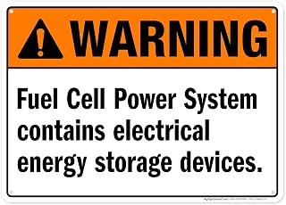 Warning Fuel Cell Power System Contains Electric Energy Storage Devices ANSI Sign, 10x14 Inches, Rust Free .040 Aluminum, Fade Resistant, Made in USA by My Sign Center
