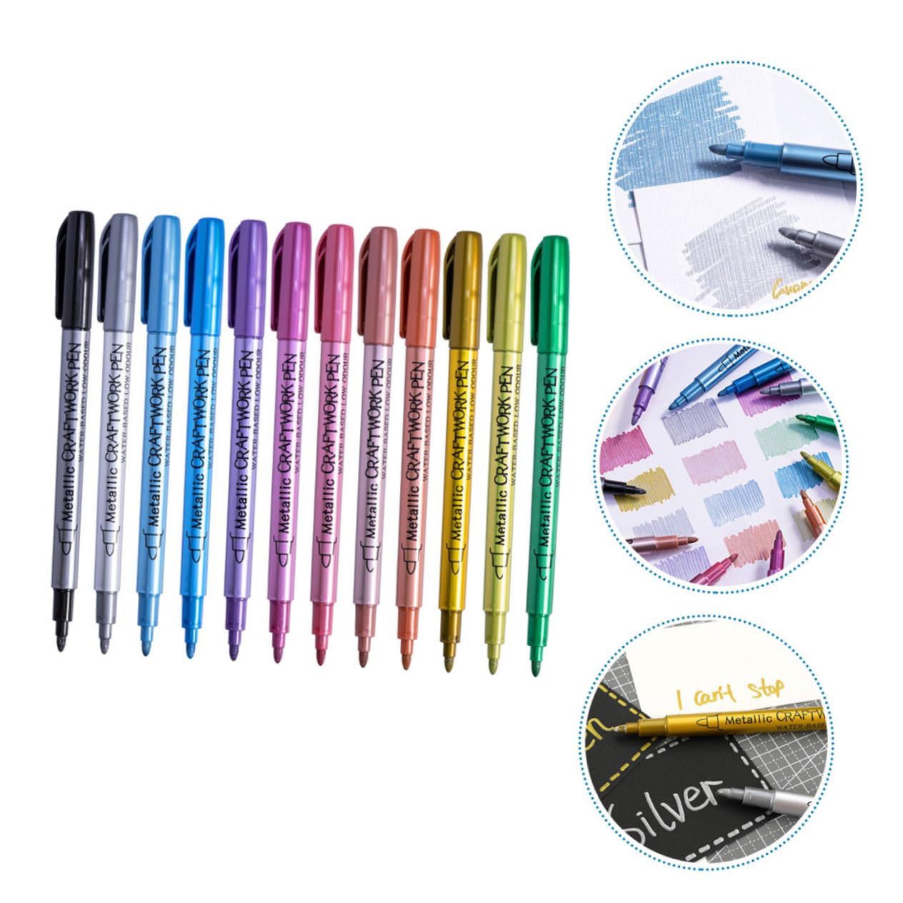 EXCEART 4 Ensembles Stylo En Métal Peinture Feu Stylo De Peinture Bricolage Marqueurs De Pour Le Bois s De Marqueurs De À Huile Nylon 12 Pièces * 4