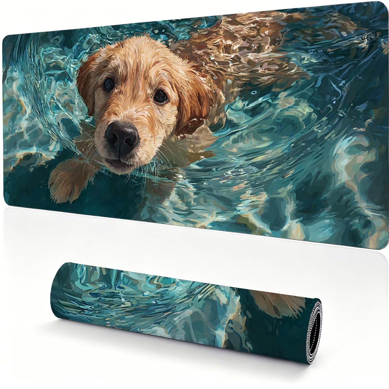 Podkładka pod mysz XXL 1000 x 500 x 4 mm, podkładka na biurko pies śliczna 0x0-180