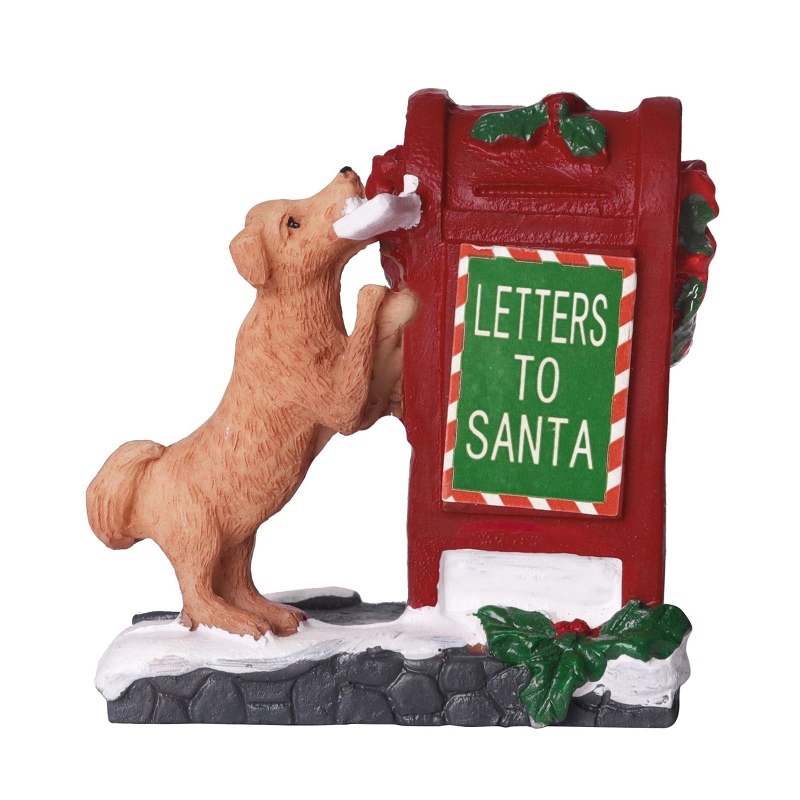 Yhplxyuus Dog Mailbox Figurine Decoration Desktop Accessory for Students and Worker Multipurpose Resin Mail Container Animal Theme Desk Decoration