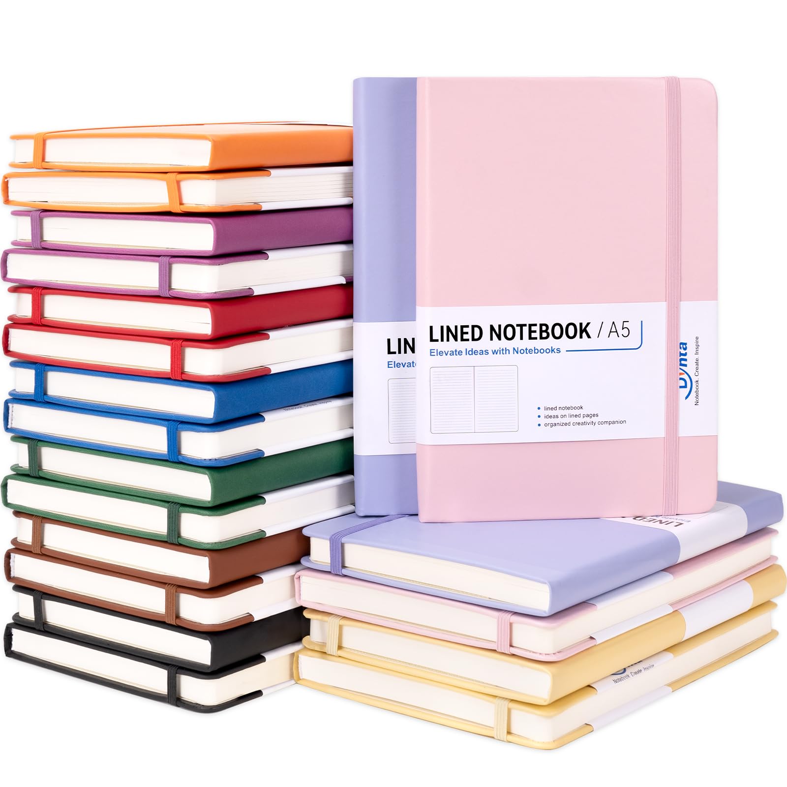 Notebook Journal 20 Pack s Bulk, A5 Lined Notebooks For Work, 200 Pages ...