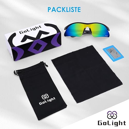 Miniatura 5 de GoLight Polarized Sports Sunglasses for Men & Women  UV400, Anti-Glare, Lightweight Frame,Metal Hinges  for Running,Driving
